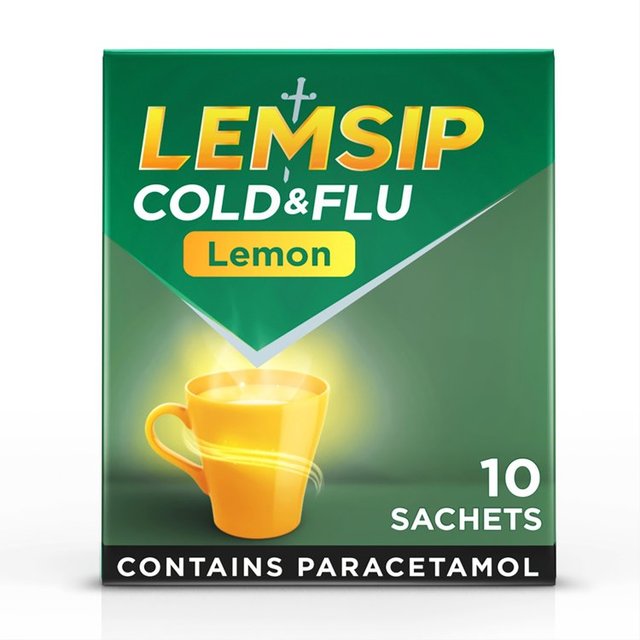 Lemsip Kalt- und Grippe -Zitronen -Beutel 10 pro Pack