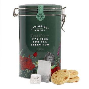 Cartwright & Butler Salted Caramel Shortbread & English Breakfast Tea Tin 240g