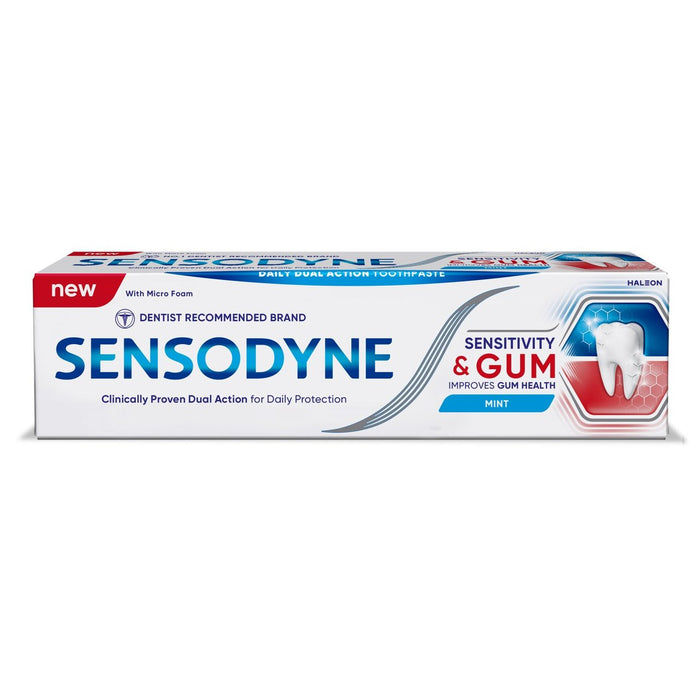 Sensible sensible a los dientes sensibles sensibilidad a la pasta de dientes y goma de goma 75 ml