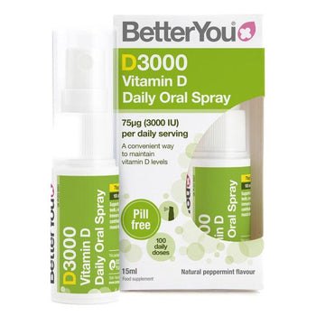 Betteryou D3000 Vitamine D Spray oral quotidien 15 ml