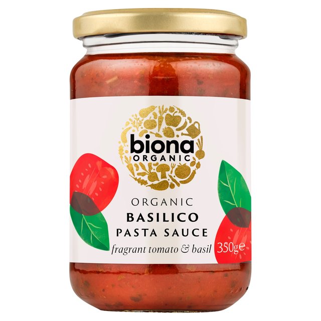 Salsa de tomate y albahaca orgánica biona 350g