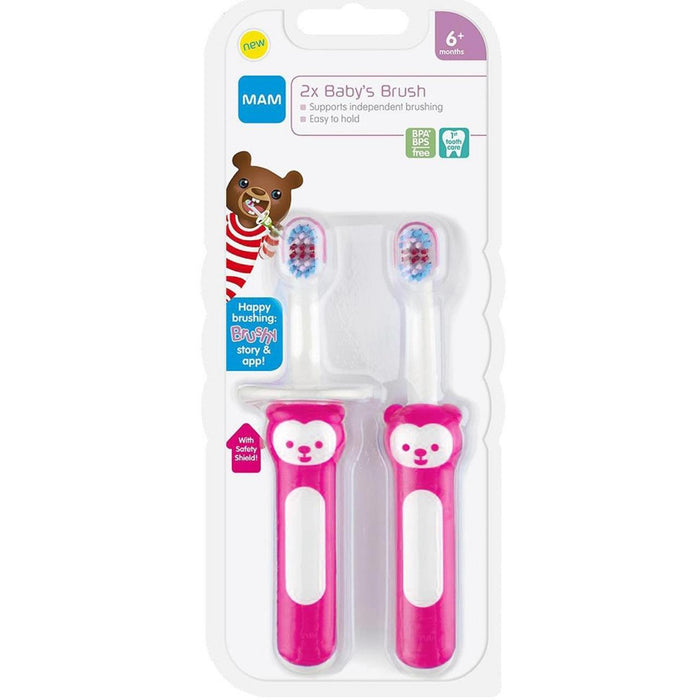 Mam Baby's Brush Double Pack con Safety Shield 2 por paquete