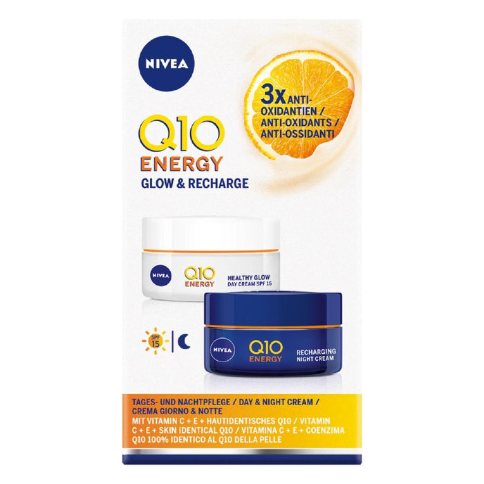 NIVEA Q10 Energy Healthy Glow Face Day and Night Cream Duo Pack 2 x 50ml