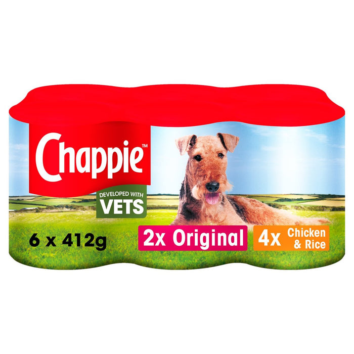 Chappie Adult Wet Dog Food Dosen Favoriten in Laib 6 x 412g