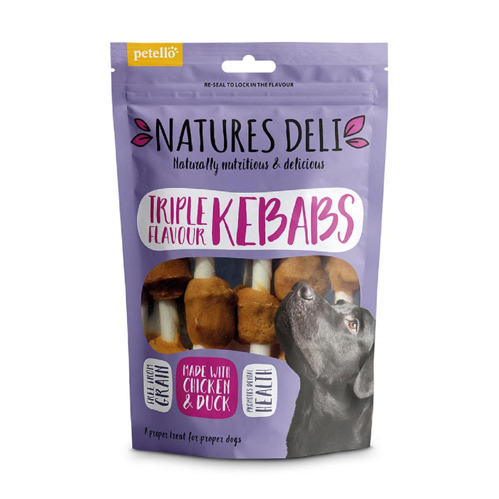 Natures Deli Triple Flavour Kebab Dog Treats 100g