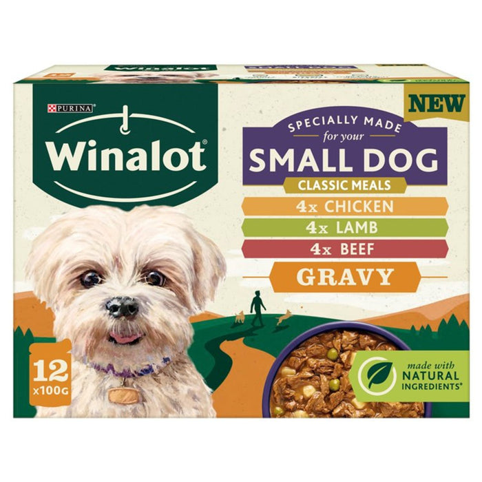 Bolsas de comida para perros pequeños Winalot mezcladas en salsa 12 x 100g