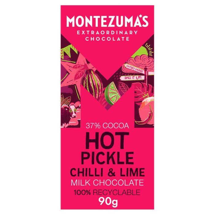 Montezumas Chili & Lime Milk Chocolate Bio Bar 90g
